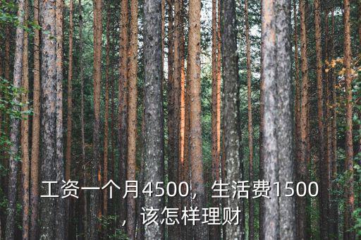 工資一個月4500，生活費1500，該怎樣理財