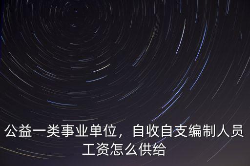 公益一類事業(yè)單位，自收自支編制人員工資怎么供給