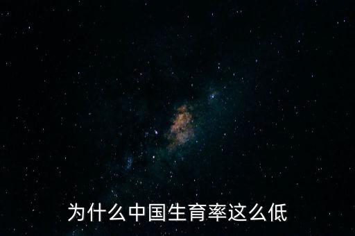 為什么中國(guó)生育率這么低