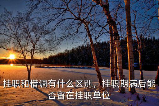 掛職和借調(diào)有什么區(qū)別，掛職期滿后能否留在掛職單位