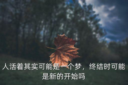 人活著其實(shí)可能是一個(gè)夢(mèng)，終結(jié)時(shí)可能是新的開始嗎