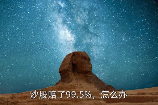 炒股賠了99.5%，怎么辦