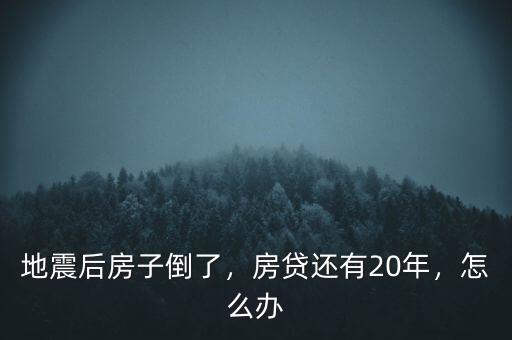 20年后房子塌了怎么辦,房貸還有20年