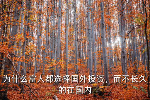 為什么富人都選擇國(guó)外投資，而不長(zhǎng)久的在國(guó)內(nèi)