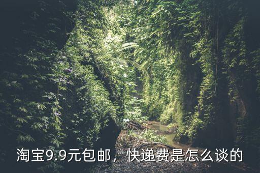 淘寶9.9元包郵，快遞費是怎么談的