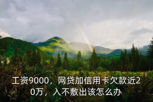 工資9000，網(wǎng)貸加信用卡欠款近20萬，入不敷出該怎么辦