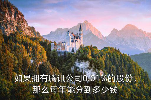 如果擁有騰訊公司0.01%的股份，那么每年能分到多少錢