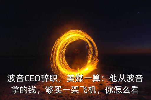 波音CEO辭職，美媒一算：他從波音拿的錢，夠買一架飛機，你怎么看