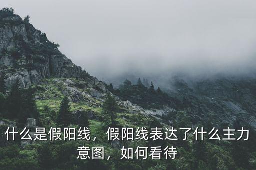 假陽線是什么意思,什么是假陽線