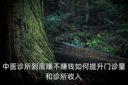 中醫(yī)診所到底賺不賺錢如何提升門診量和診所收入