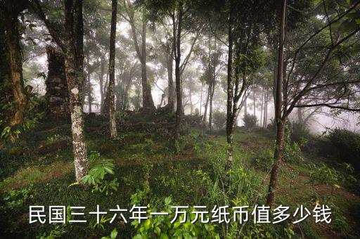民國(guó)三十六年一萬元紙幣值多少錢