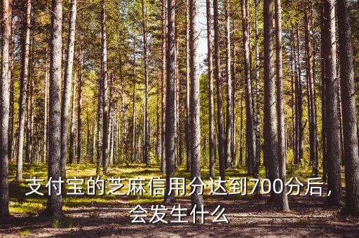 支付寶的芝麻信用分達到700分后，會發(fā)生什么