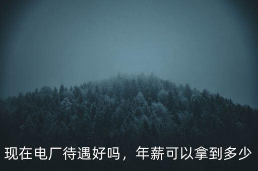 現(xiàn)在電廠待遇好嗎，年薪可以拿到多少