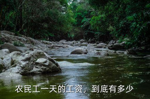 農(nóng)民工一天的工資，到底有多少