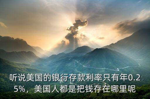 聽(tīng)說(shuō)美國(guó)的銀行存款利率只有年0.25%，美國(guó)人都是把錢(qián)存在哪里呢