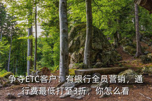 爭奪ETC客戶：有銀行全員營銷，通行費最低打至3折，你怎么看