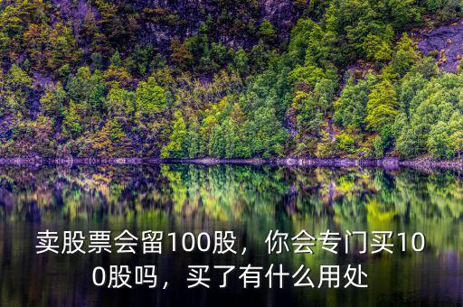 炒股留100股有什么用,賣股票會留100股