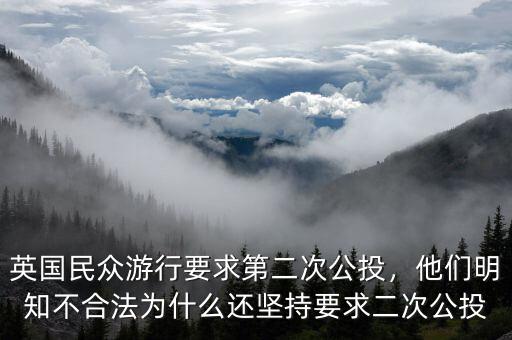英國民眾游行要求第二次公投，他們明知不合法為什么還堅持要求二次公投
