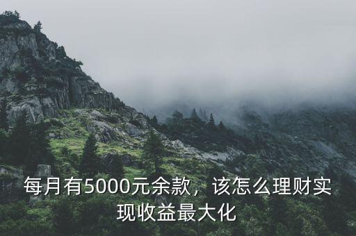 每月有5000元余款，該怎么理財(cái)實(shí)現(xiàn)收益最大化