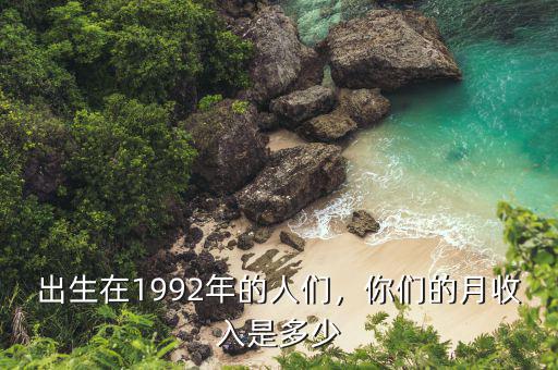 出生在1992年的人們，你們的月收入是多少