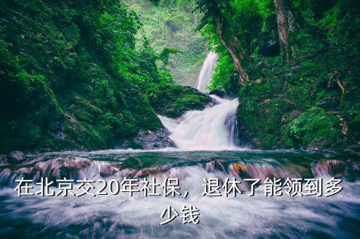 在北京交20年社保，退休了能領到多少錢