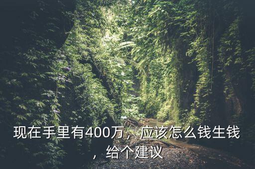 現(xiàn)在手里有400萬(wàn)，應(yīng)該怎么錢生錢，給個(gè)建議