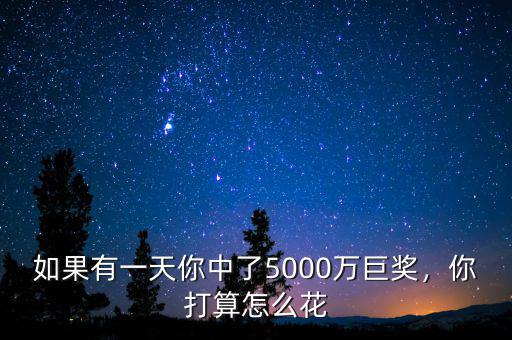 暴富5000萬怎么花,你打算怎么花