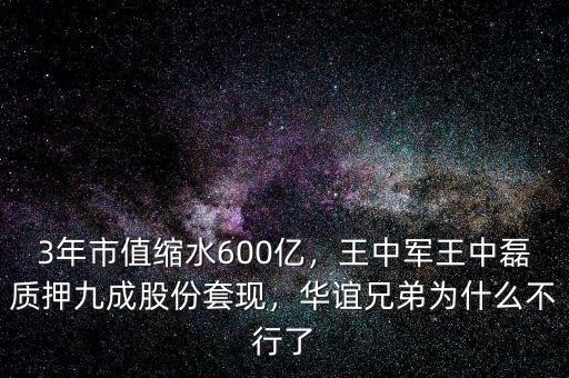 3年市值縮水600億，王中軍王中磊質(zhì)押九成股份套現(xiàn)，華誼兄弟為什么不行了