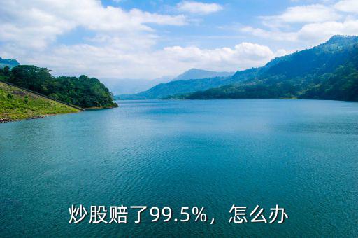 炒股賠了99.5%，怎么辦