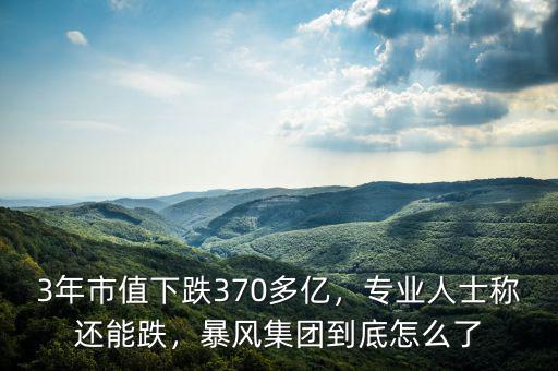 3年市值下跌370多億，專業(yè)人士稱還能跌，暴風(fēng)集團(tuán)到底怎么了