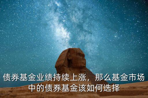 債券基金業(yè)績持續(xù)上漲，那么基金市場中的債券基金該如何選擇