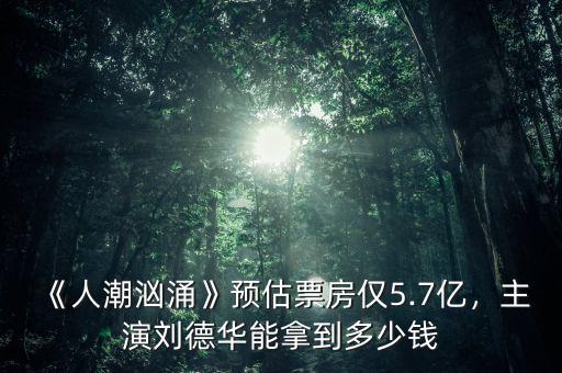 《人潮洶涌》預(yù)估票房僅5.7億，主演劉德華能拿到多少錢