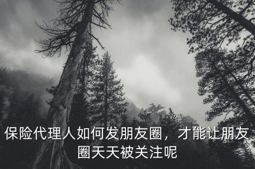 保險(xiǎn)代理人如何發(fā)朋友圈，才能讓朋友圈天天被關(guān)注呢