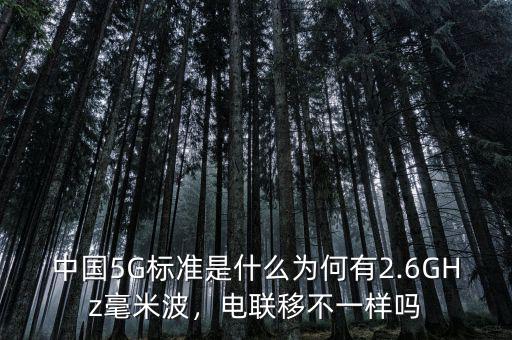 中國5G標(biāo)準(zhǔn)是什么為何有2.6GHz毫米波，電聯(lián)移不一樣嗎