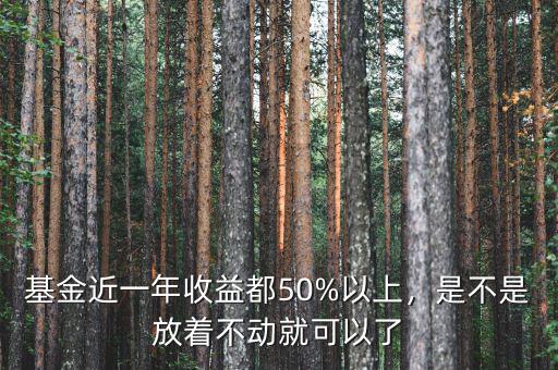 基金近一年收益都50%以上，是不是放著不動就可以了