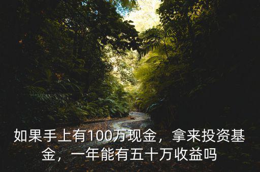 如果手上有100萬現(xiàn)金，拿來投資基金，一年能有五十萬收益嗎