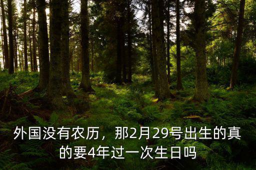 外國(guó)沒有農(nóng)歷，那2月29號(hào)出生的真的要4年過(guò)一次生日嗎