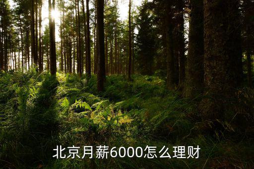 北京月薪6000怎么理財(cái)