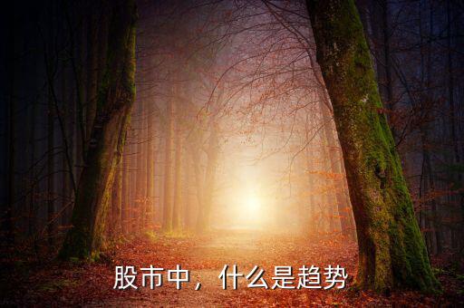 股市中，什么是趨勢