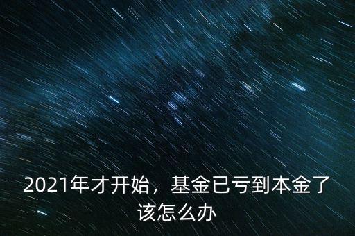 2021年才開始，基金已虧到本金了該怎么辦