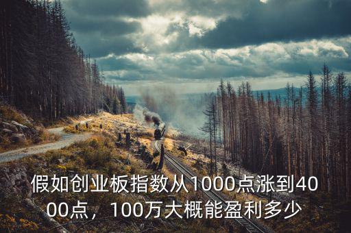 假如創(chuàng)業(yè)板指數(shù)從1000點(diǎn)漲到4000點(diǎn)，100萬大概能盈利多少