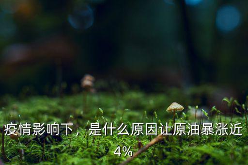 疫情影響下，是什么原因讓原油暴漲近4%