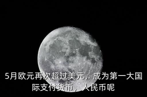 5月歐元再次超過美元，成為第一大國際支付貨幣，人民幣呢