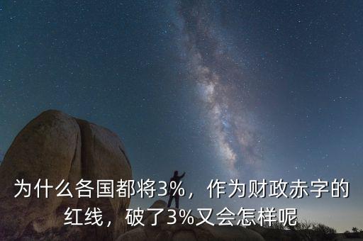 為什么各國都將3%，作為財政赤字的紅線，破了3%又會怎樣呢