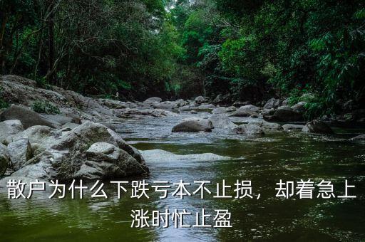 散戶為什么下跌虧本不止損，卻著急上漲時忙止盈