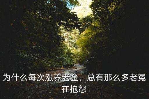 為什么每次漲養(yǎng)老金，總有那么多老冤在抱怨