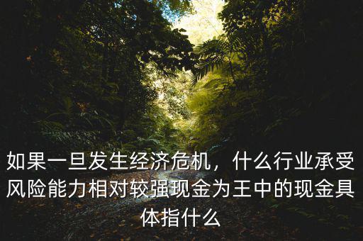 如果一旦發(fā)生經(jīng)濟(jì)危機(jī)，什么行業(yè)承受風(fēng)險(xiǎn)能力相對(duì)較強(qiáng)現(xiàn)金為王中的現(xiàn)金具體指什么