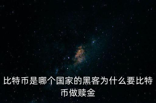 比特幣是哪個(gè)國(guó)家的黑客為什么要比特幣做贖金