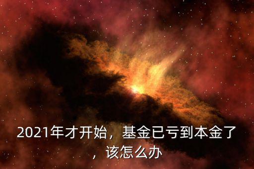 2021年才開始，基金已虧到本金了，該怎么辦