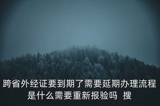 跨省外經(jīng)證要到期了需要延期辦理流程是什么需要重新報(bào)驗(yàn)嗎  搜